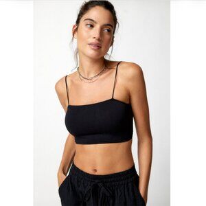 Urban Outfitters Out From Under Riley Seamless Low-Back Cropped Top (Black, M/L)